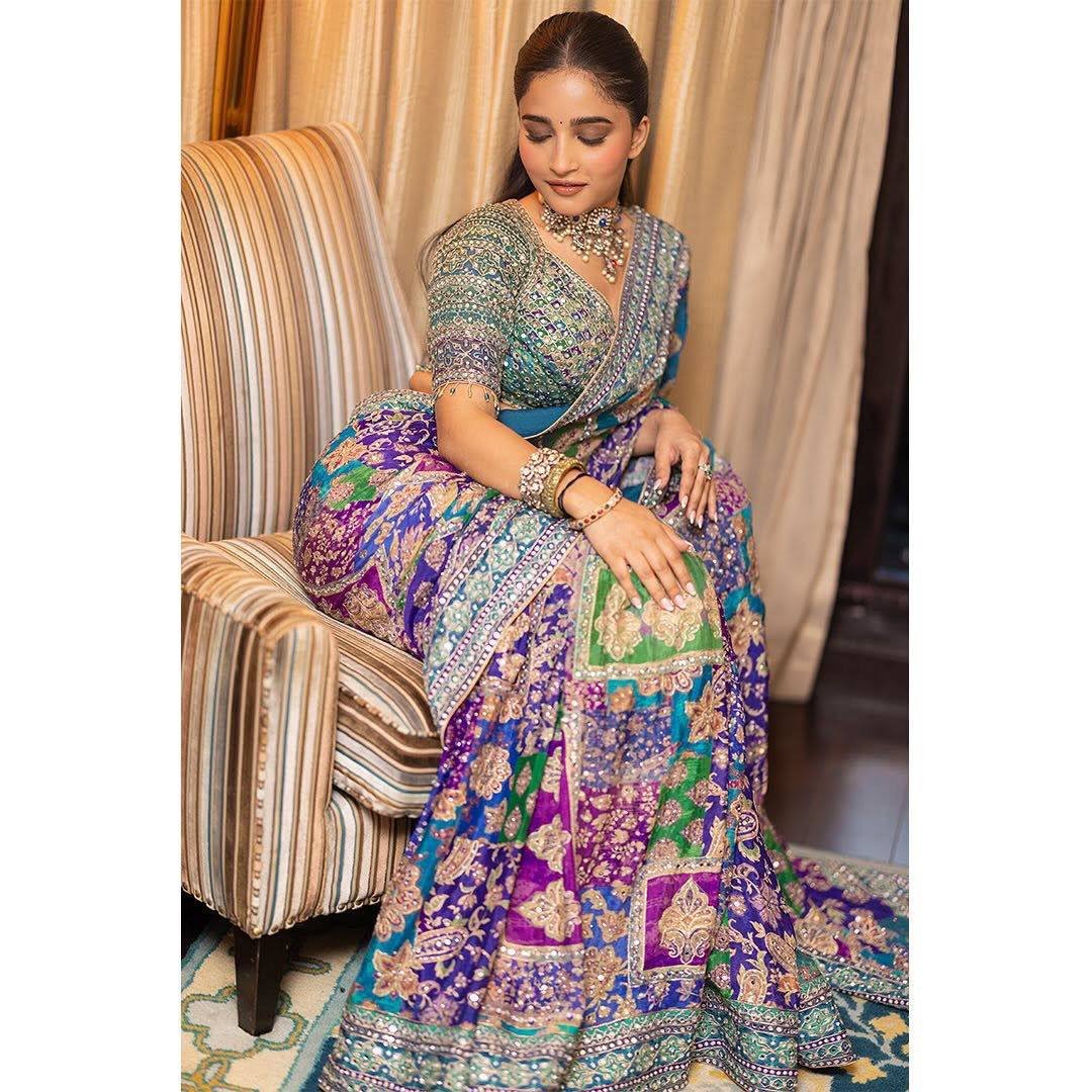 Chinon Silk Saree