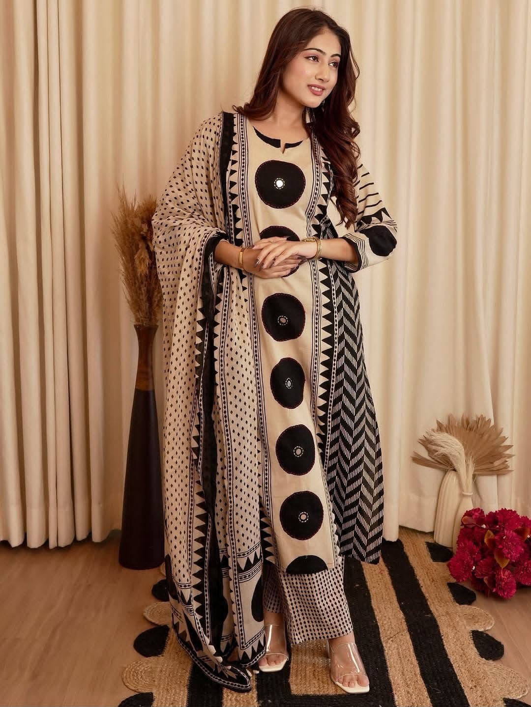 Ajrakh Cotton Suit Set - Image 3