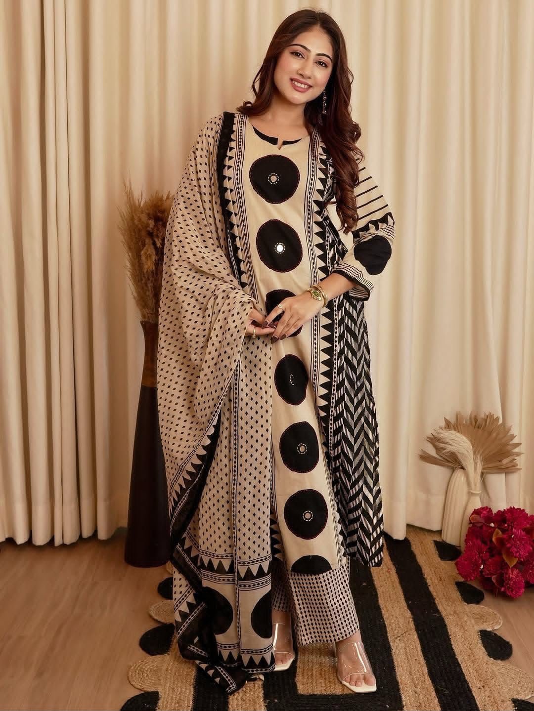 Ajrakh Cotton Suit Set - Image 7