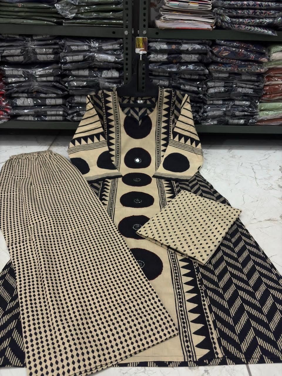 Ajrakh Cotton Suit Set - Image 10